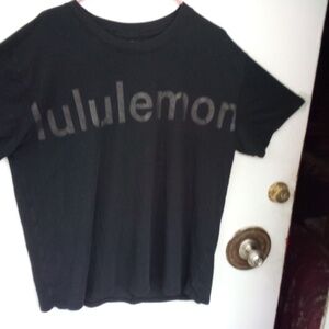Lululemon Logo Shirt Mens's XL Charcoal Grey Gym Workout Performance Oversize